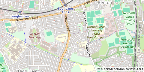 Map of Gateshead, Tyne & Wear
