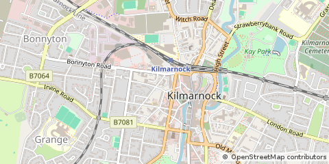 Map of Kilmarnock, Ayrshire