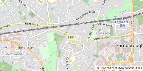 Map of Farnborough, Hampshire
