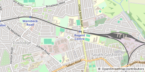 Map of Gosforth, Newcastle Upon Tyne