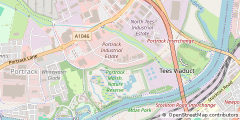 Map of Stockton on Tees, Cleveland