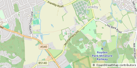 Map of Wirral, Merseyside