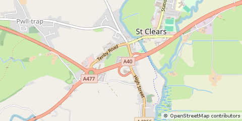 Map of Carmarthen