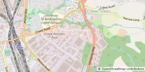 Map of Crewe, Cheshire