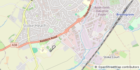 Map of Bromsgrove, Worcestershire