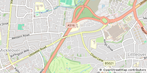 Map of Derby, East Midlands