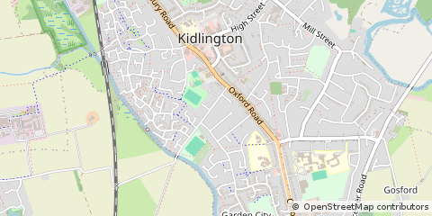 Map of Kidlington, Oxfordshire