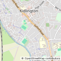 Map of Kidlington, Oxfordshire
