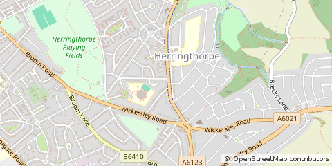 Map of South Yorkshire