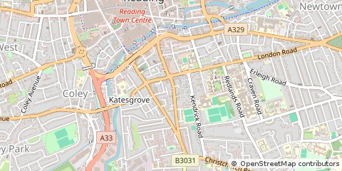 Map of Reading, Berkshire
