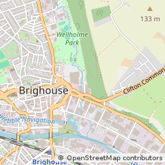 Map of Brighouse, West Yorkshire