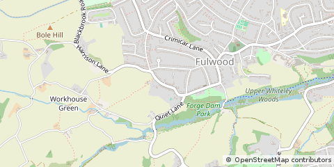 Map of Sheffield, South Yorkshire