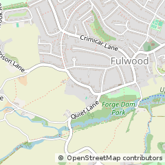 Map of Sheffield, South Yorkshire