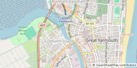 Map of Great Yarmouth, Norfolk