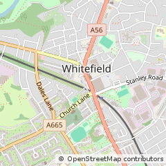 Map of Whitefield, Greater Manchester
