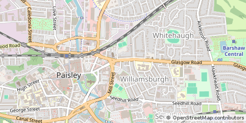 Map of Paisley, Renfrewshire