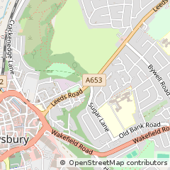 Map of Dewsbury, West Yorkshire