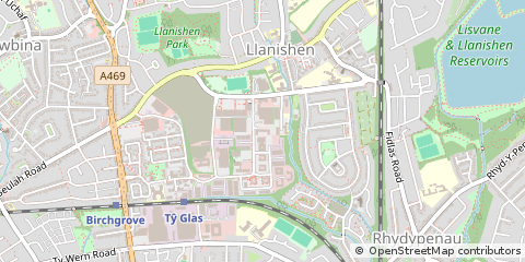 Map of Cardiff, Caerdydd