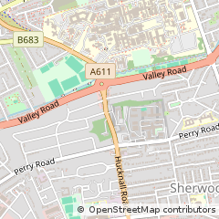 Map of Nottingham, Nottinghamshire