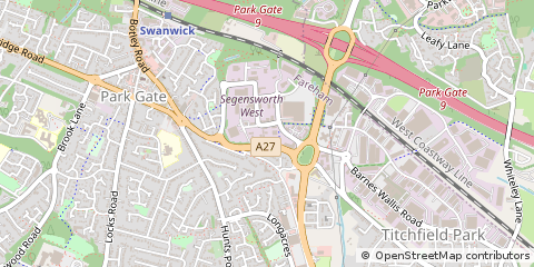 Map of Segensworth West, Fareham