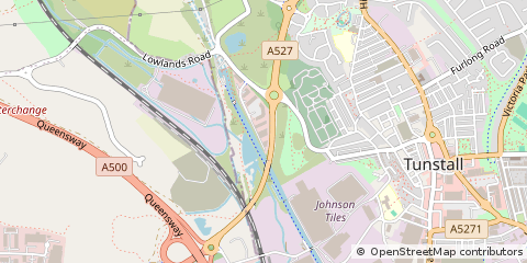 Map of Tunstall, Staffordshire