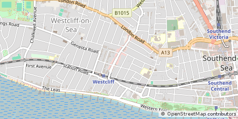 Map of Westcliff-on-SEA
