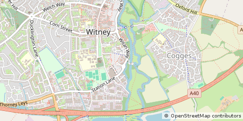Map of Witney, Oxfordshire