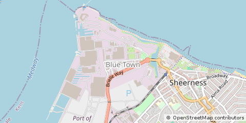 Map of Sheerness, Kent