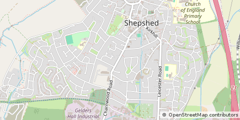 Map of Shepshed, Leicestershire