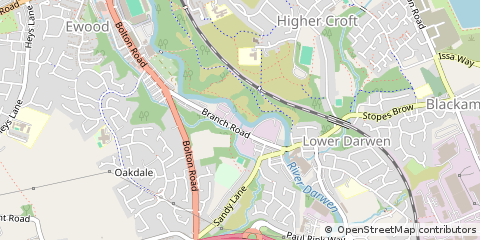 Map of Blackburn, Lancashire