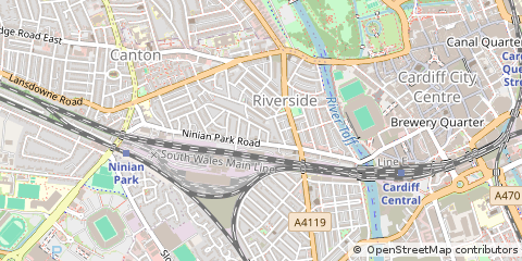 Map of Cardiff