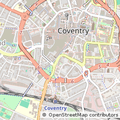 Map of Coventry, West Midlands
