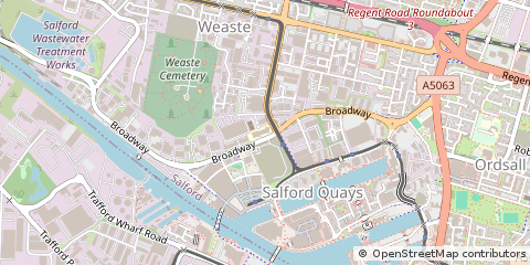 Map of Salford, Greater Manchester