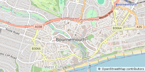 Map of Bournemouth, Dorset