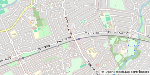 Map of Pinner, Middlesex