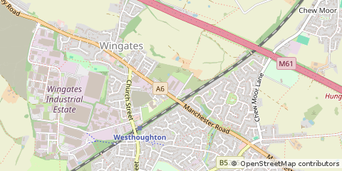 Map of Bolton, Lancashire
