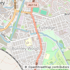 Map of Burnley, Lancashire