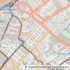 Map of Manchester, Lancashire