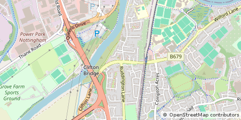 Map of Nottingham, Nottinghamshire
