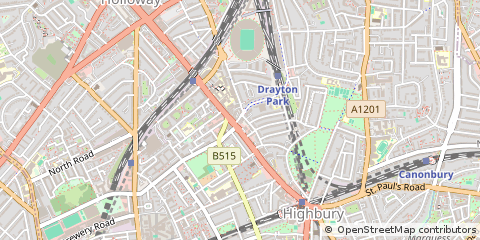 Map of Islington, London