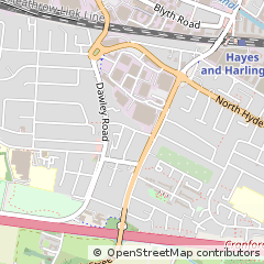 Map of Hayes, Middx