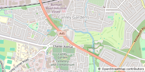 Map of Coventry, West Midlands