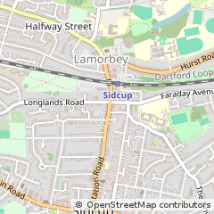 Map of Sidcup, Kent