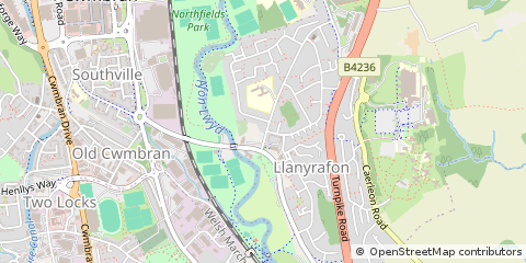 Map of Cwmbran, Gwent