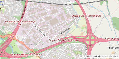 Map of Bamber Bridge, Lancashire