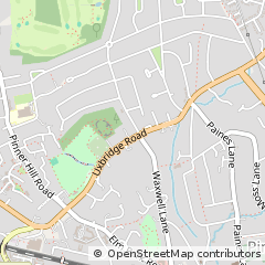 Map of Pinner, Middlesex