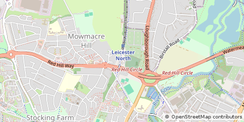 Map of Leicester, Leicestershire