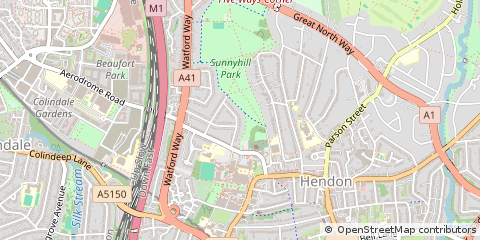 Map of London, Barnet