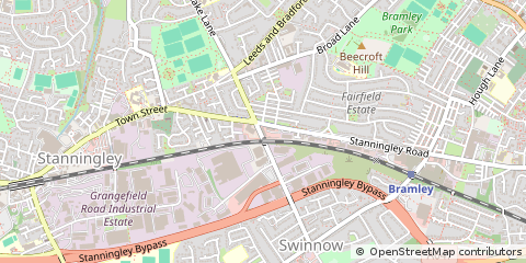 Map of Leeds, West Yorkshire