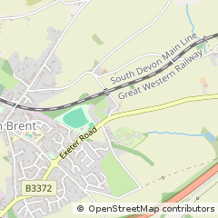 Map of South Brent, Devon